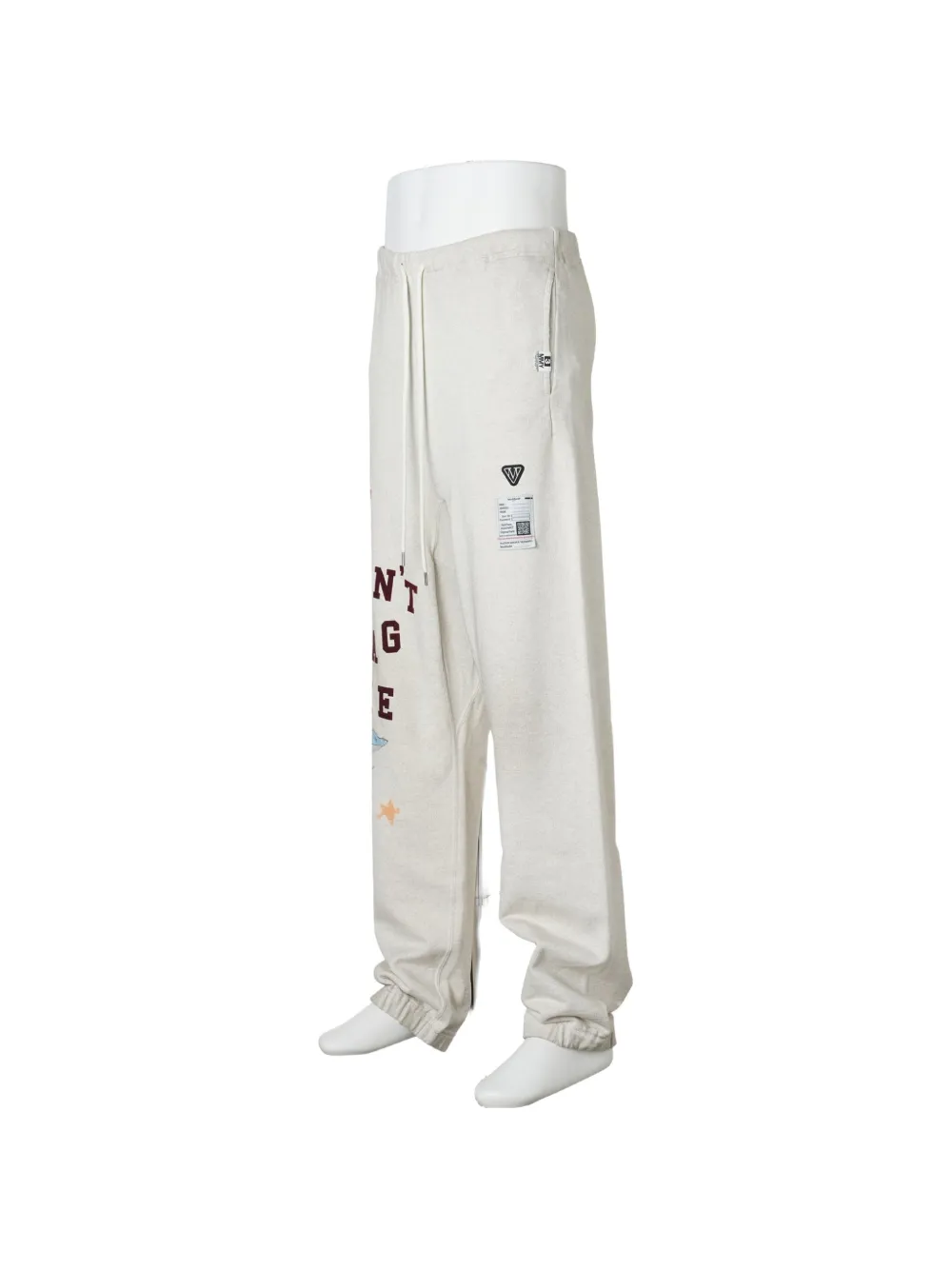 Maison MIHARA YASUHIRO Joggingbroek met print Wit