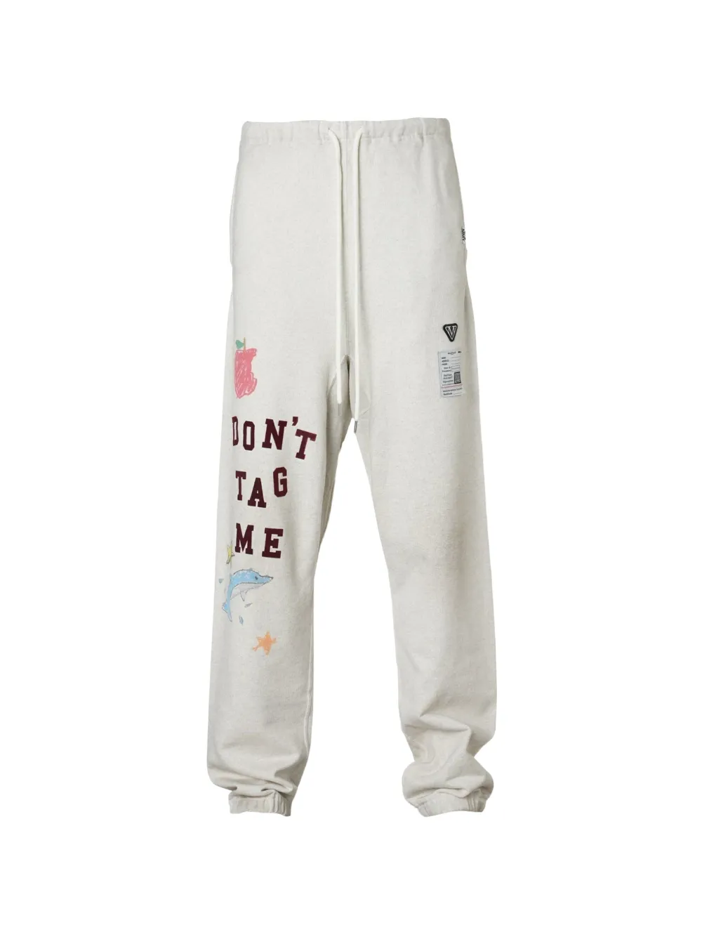 Maison MIHARA YASUHIRO Joggingbroek met print Wit