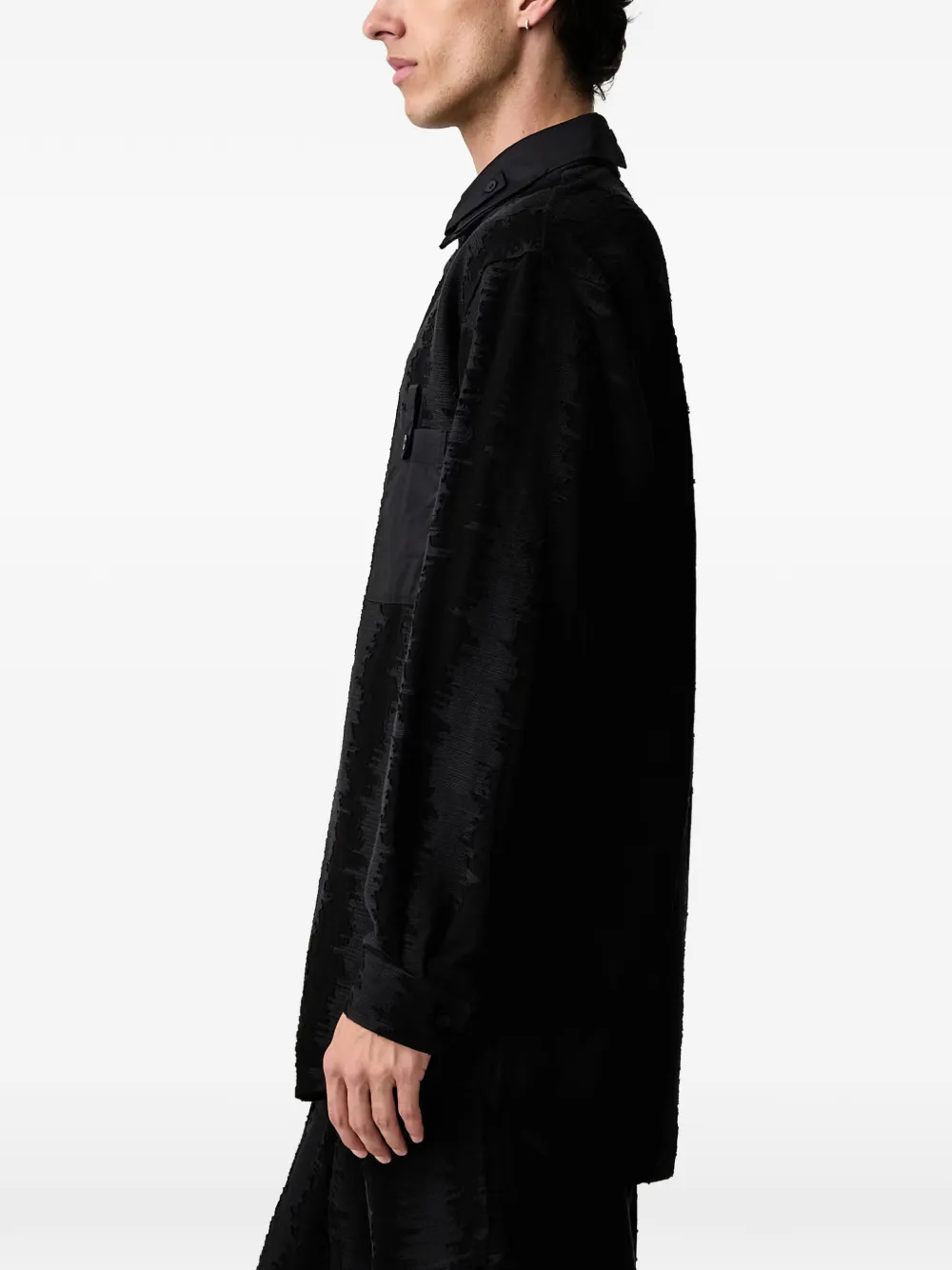 Y-3 Deco Stitch overhemd met lange mouwen Zwart