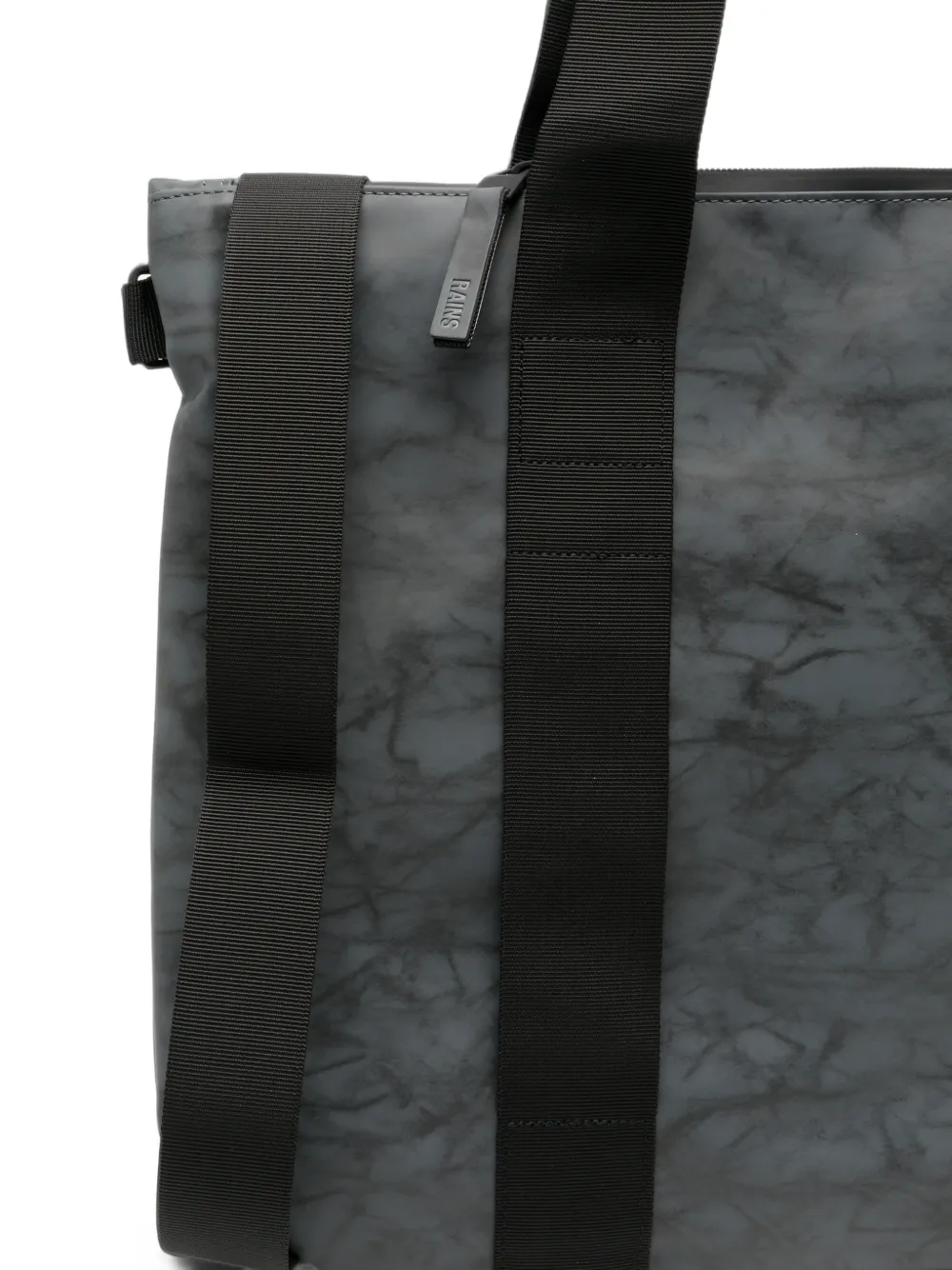 Rains marble-print tote bag Grijs