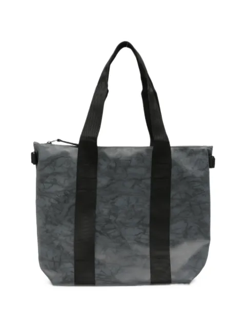 Rains marble-print tote bag