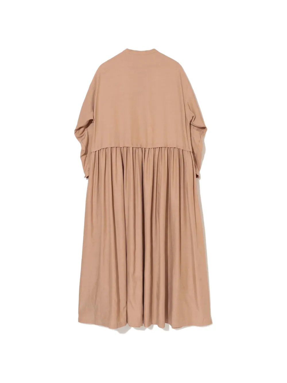Undercover graphic-print gathered dress Beige