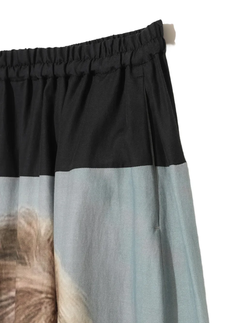 Undercover Rok met geplooide zoom en grafische print Zwart