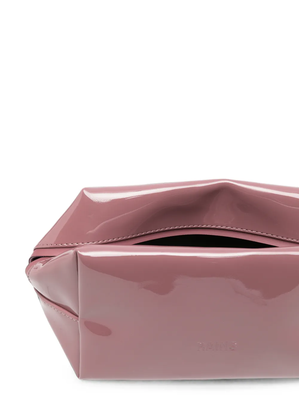 Rains Toilettas met logo-reliëf en glanzend effect Roze