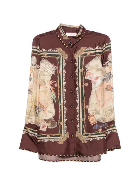 ZIMMERMANN scarf-print silk shirt