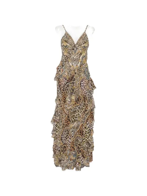 Camilla ruffled leopard-print dress