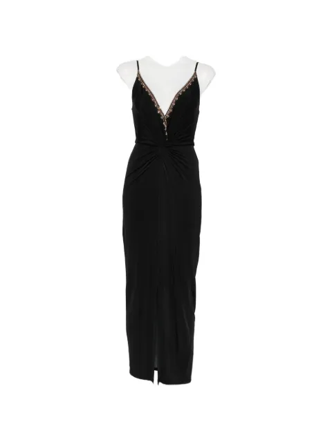 Camilla Leopard Libertine embellished twist-detail midi dress