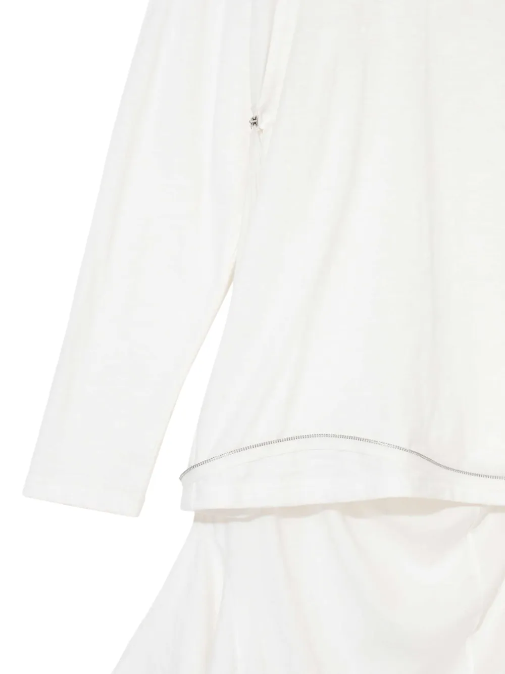 Undercover zip-detail layered T-shirt Wit