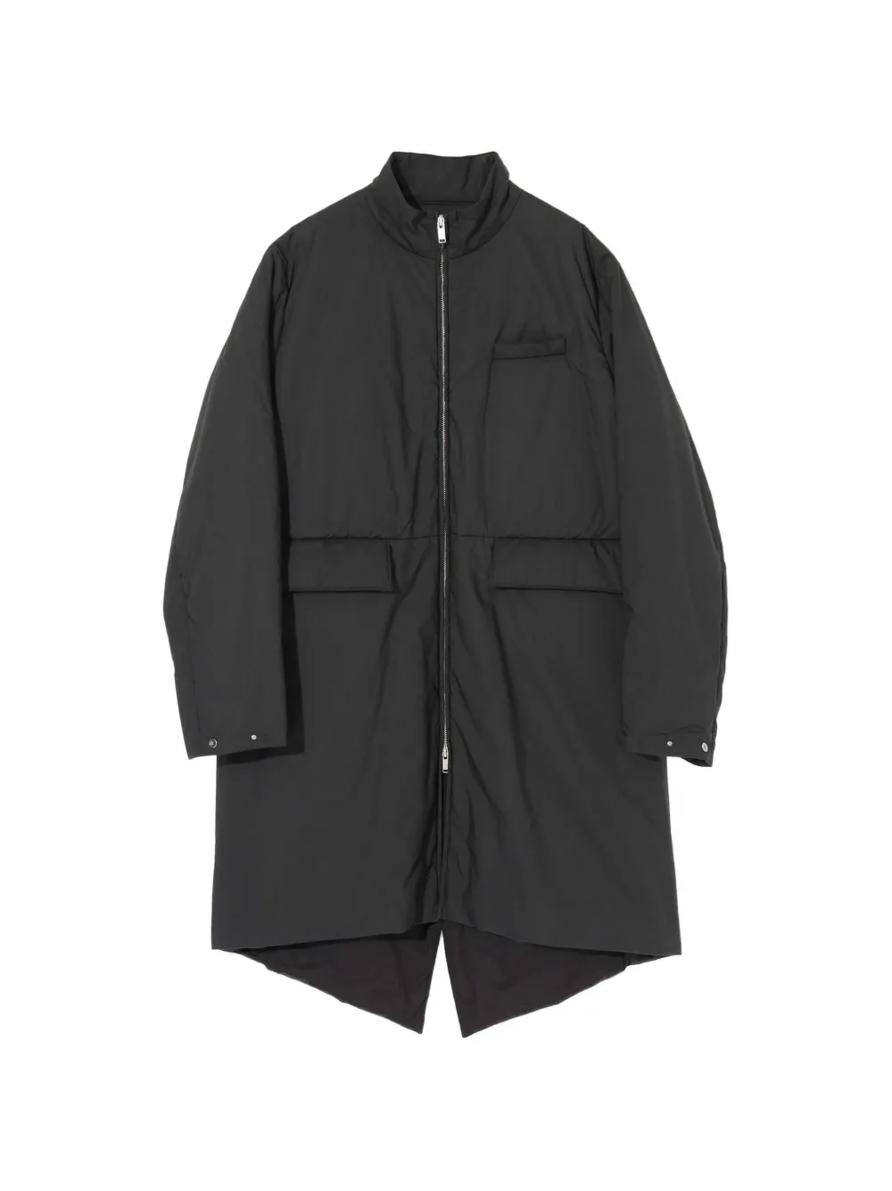 Undercover Portrait-print Belted Coat In Black
