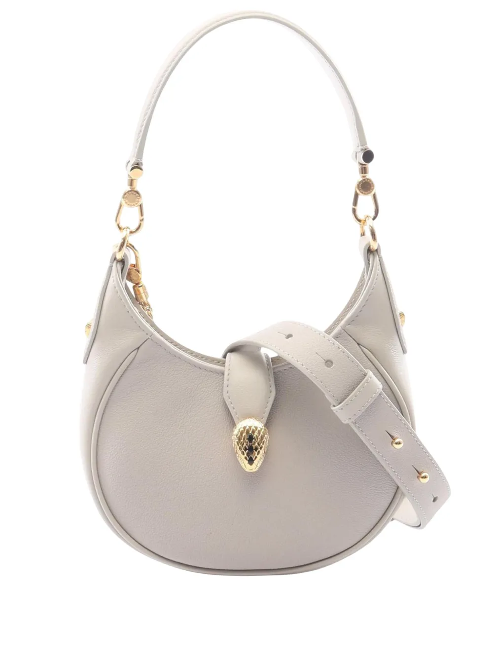 Bvlgari Pre-Owned 2010-2026 Small Leather Serpenti Ellipse satchel - Grigio
