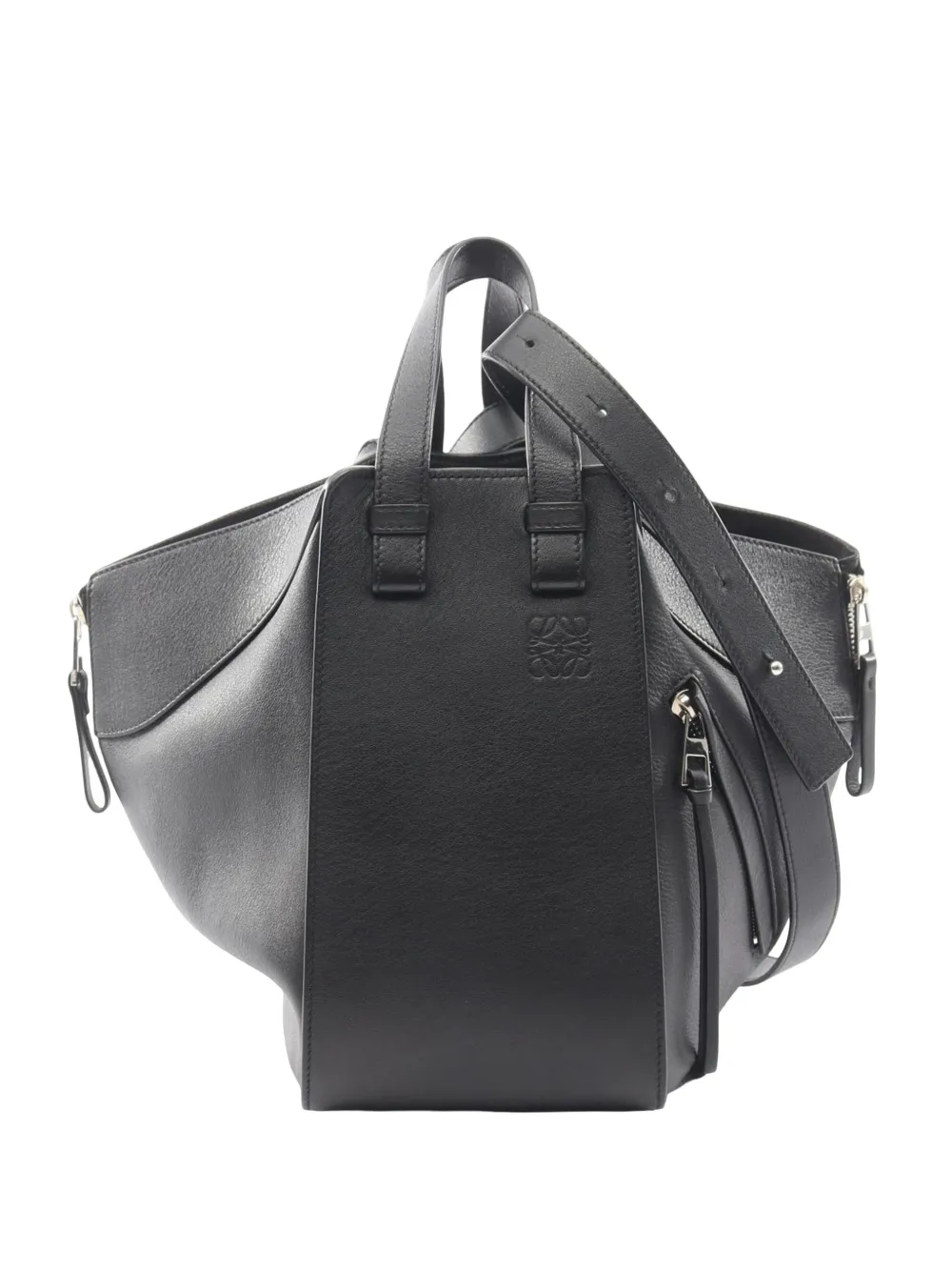 Loewe Pre-Owned 2010-2026 Small Leather Hammock satchel - Nero