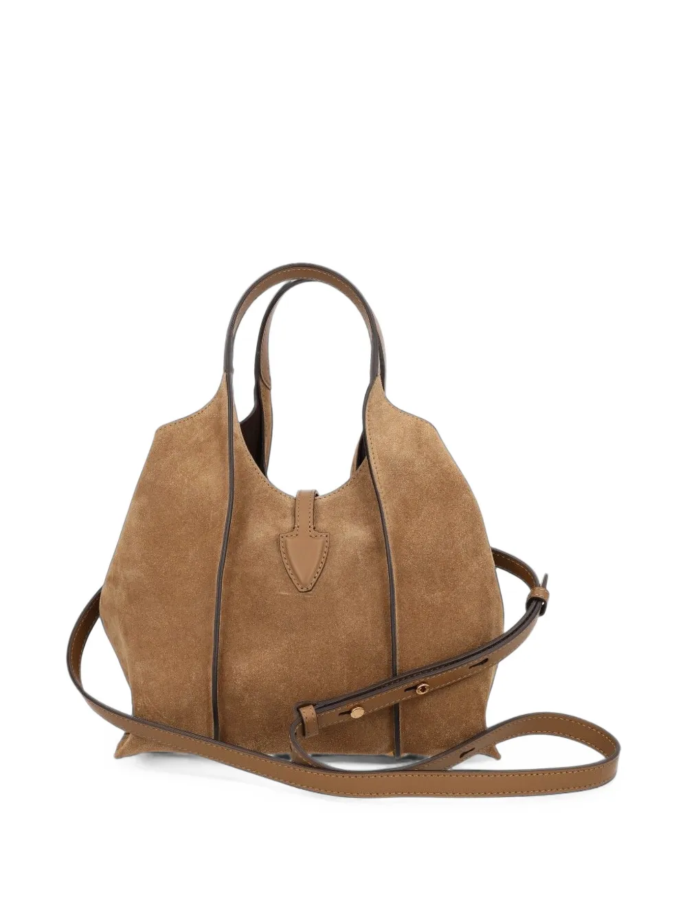 Tod's T Timeless suède schoudertas Bruin
