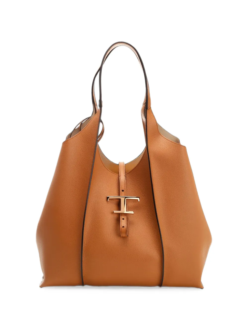 Tod's T Timeless Shopping Bag In Leather Medium In Purple