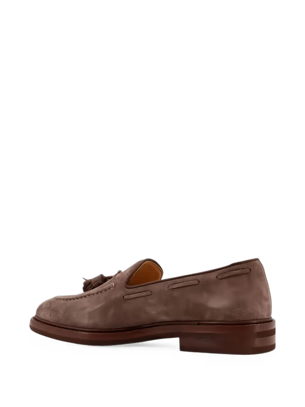 Brunello Cucinelli tassel suede loafers Bruin