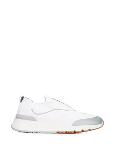 Brunello Cucinelli techno cotton knit runners with heat-bonded details