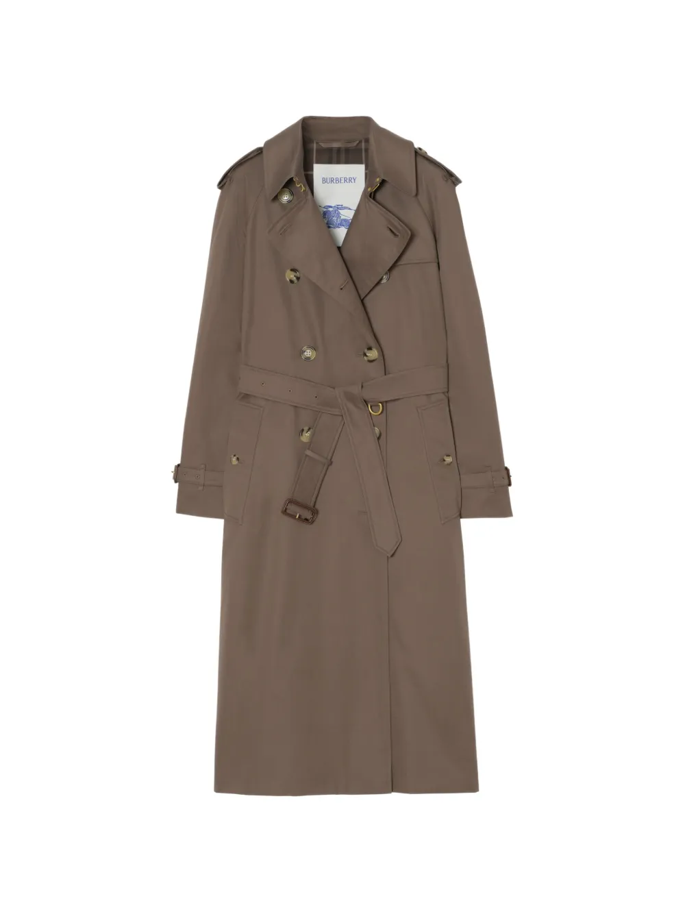 Burberry long tropical gabardine Waterloo trench coat Bruin