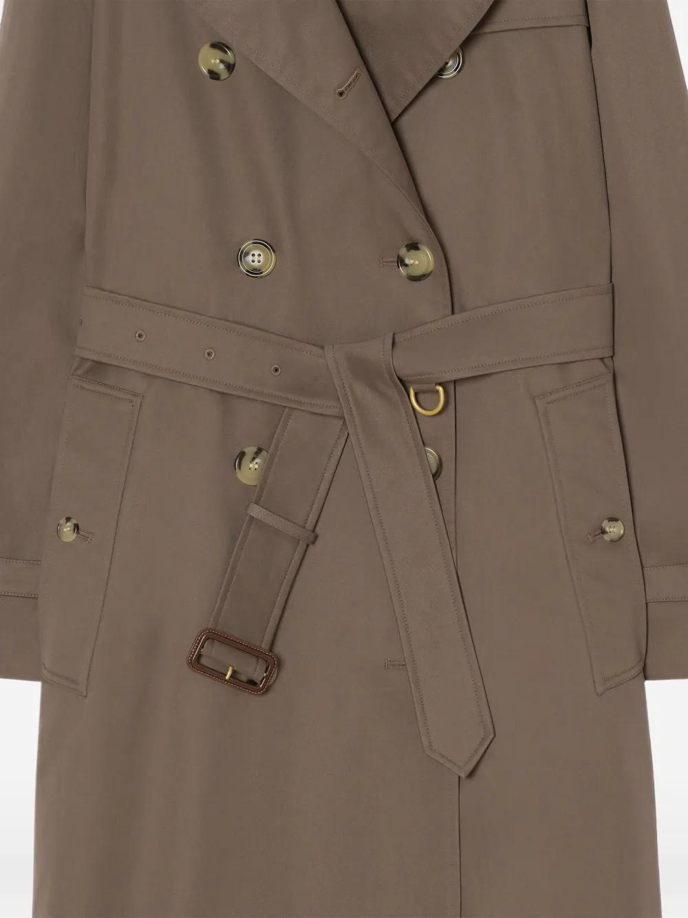 Burberry long tropical gabardine Waterloo trench coat Bruin