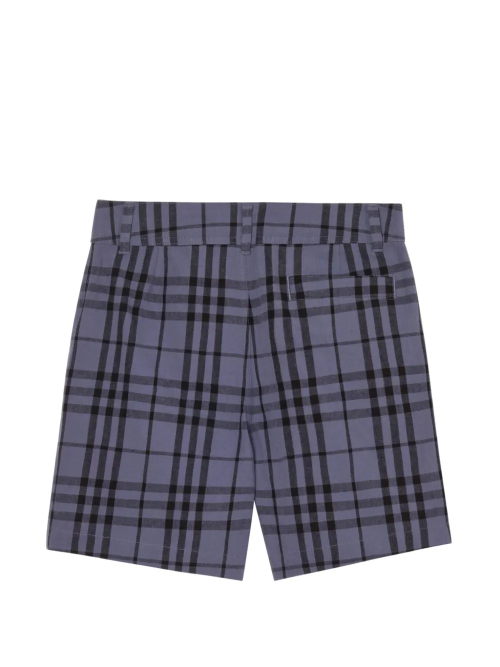 Burberry Kids Geruite shorts Blauw