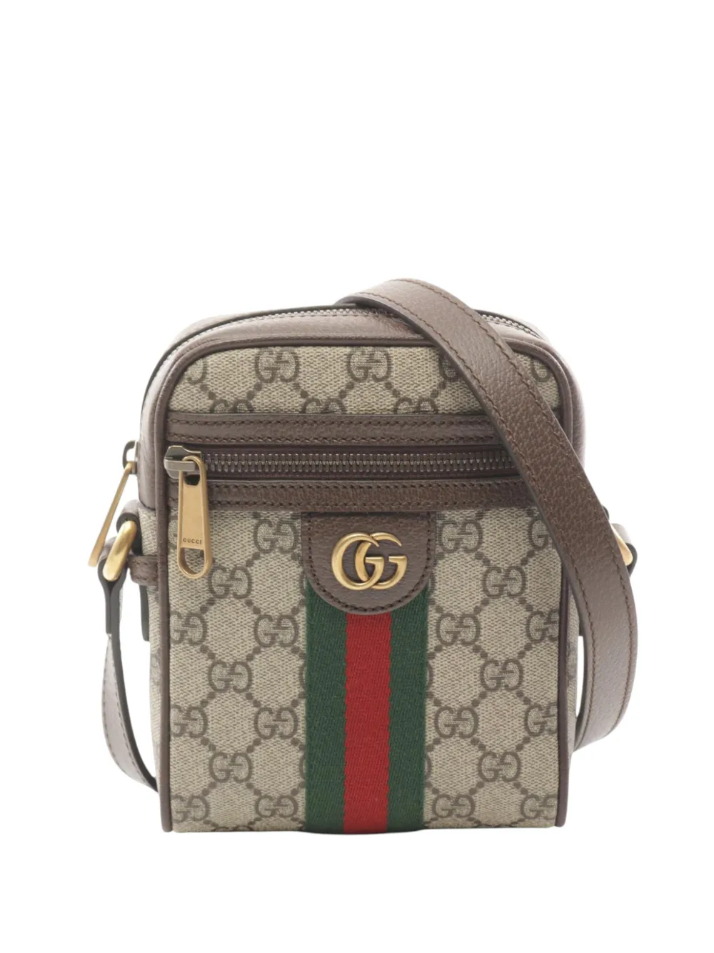 Gucci Pre-Owned 2016-2026 Mini GG Supreme Web Ophidia crossbody bag - Toni neutri