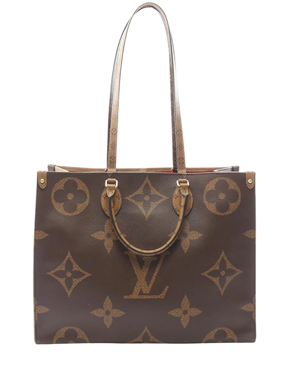Louis Vuitton Pre-Owned Borsa a tracolla OnTheGo GM in tela Monogram Reverse Giant 2019 - Marrone
