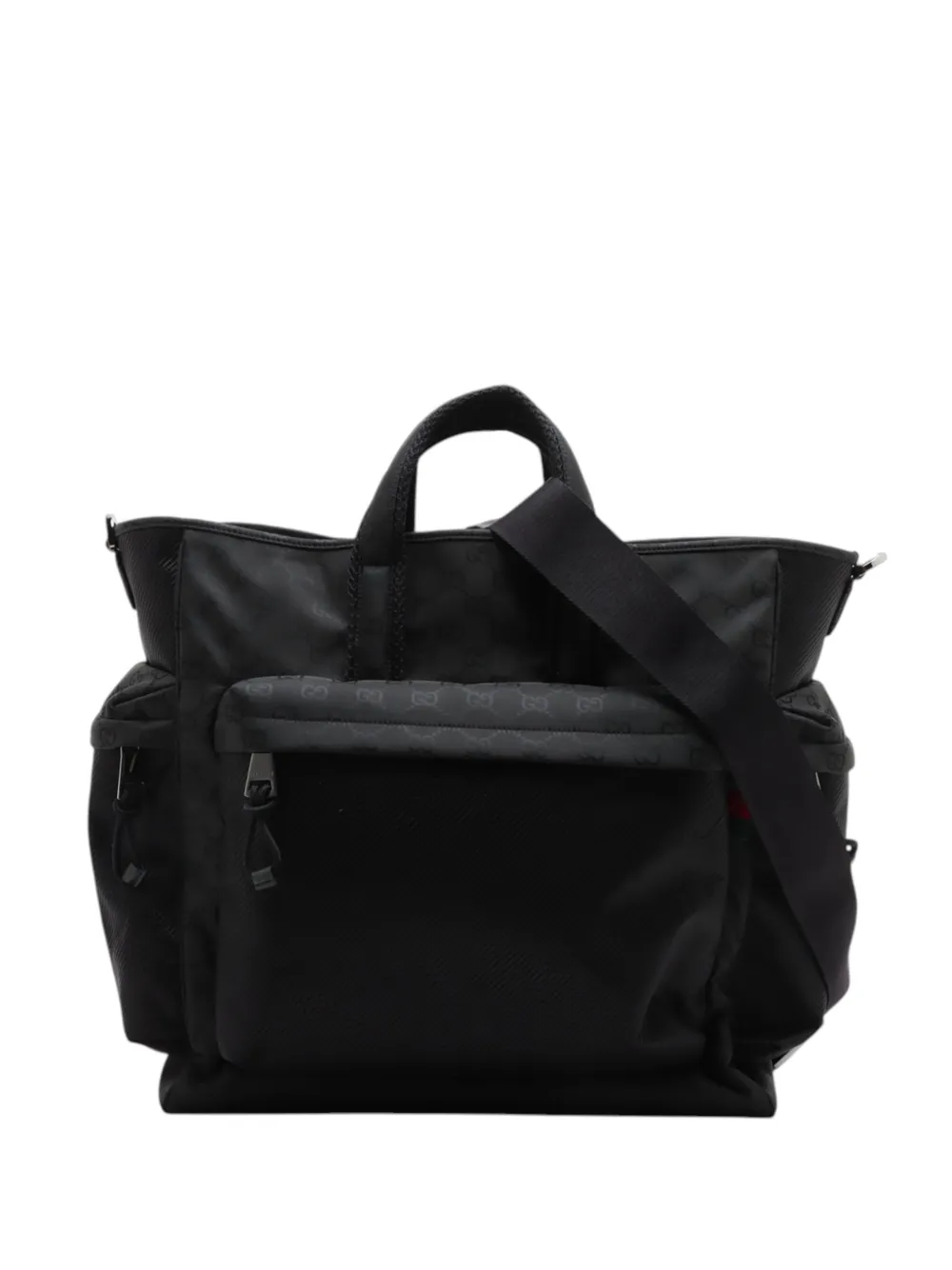 Gucci Pre-Owned 2016-2026 Large GG Nylon Nexus satchel - Nero