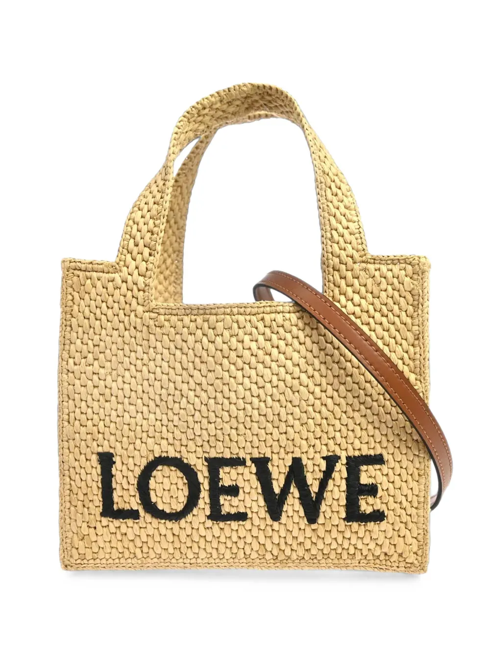 Loewe Pre-Owned 1990-2000s mini logo-embroidered tote bag - Toni neutri