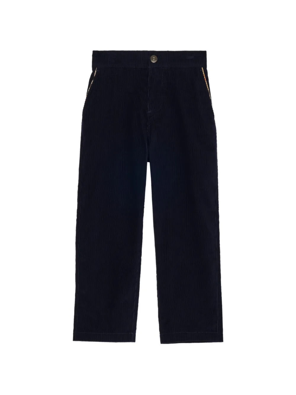 Burberry Kids House Check corduroy trousers - Blu