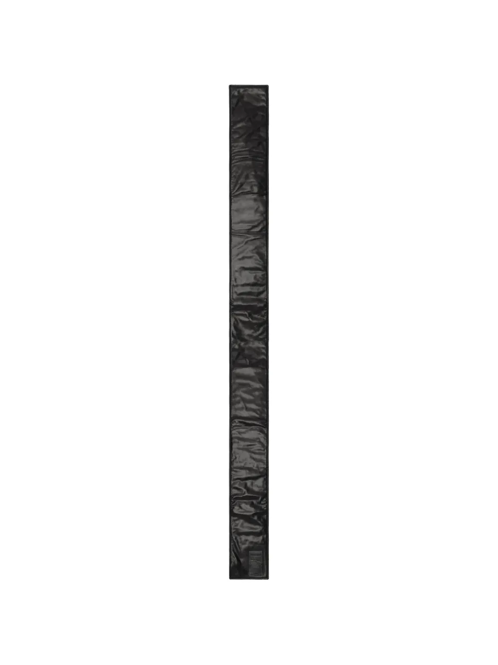 Burberry narrow reversible check and leather scarf - Black