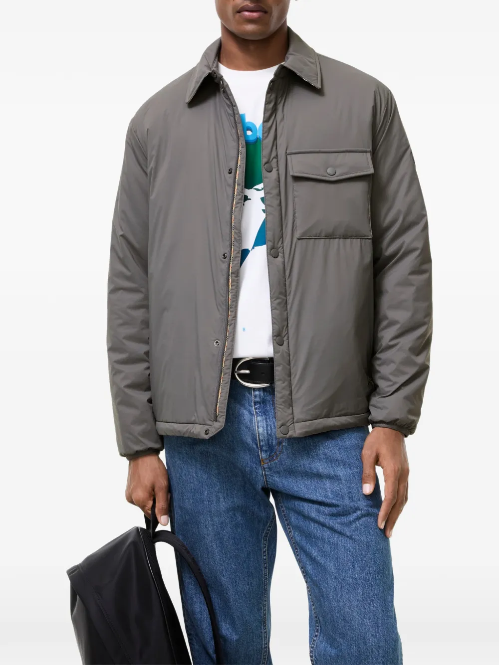 Burberry Dalewood nylon shirtjack Grijs