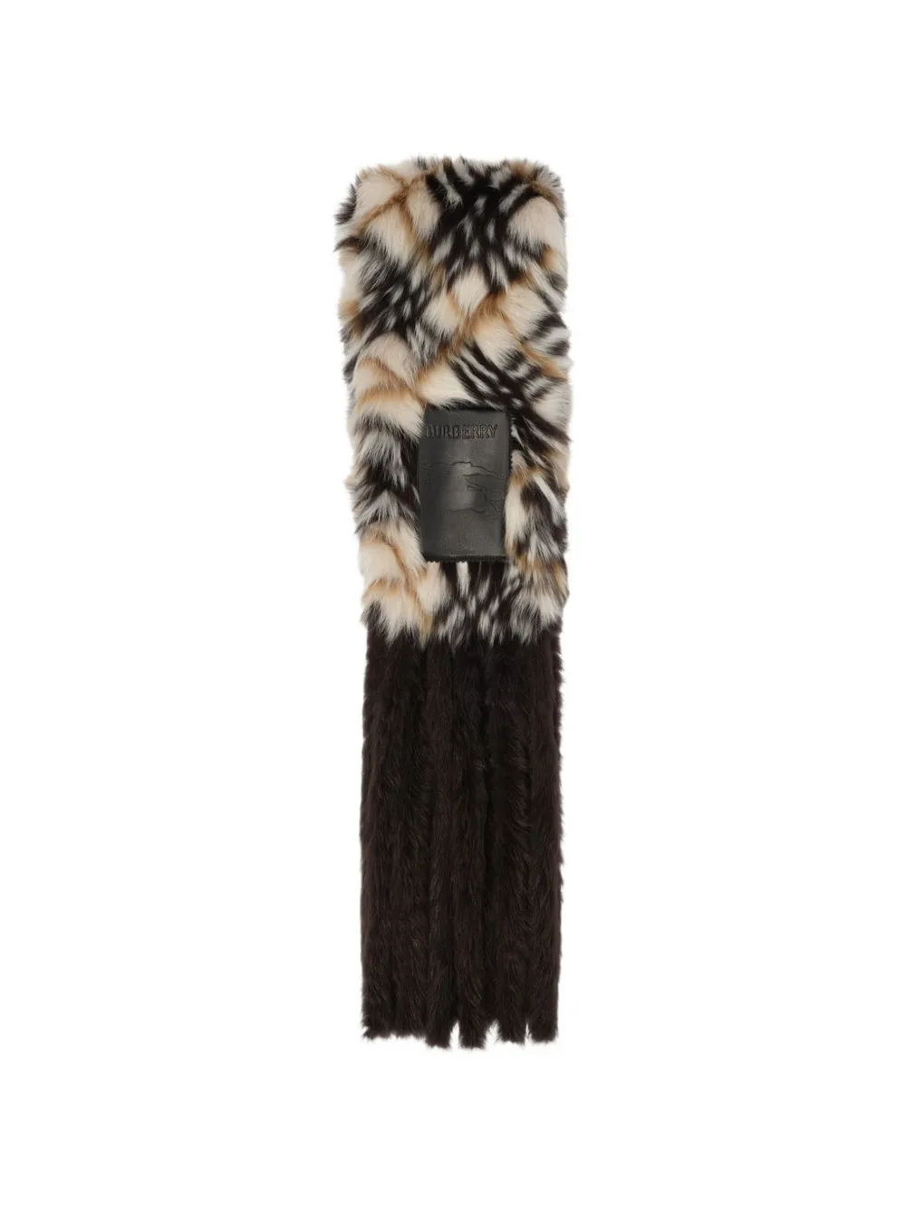 Burberry Fur Scarf In Black