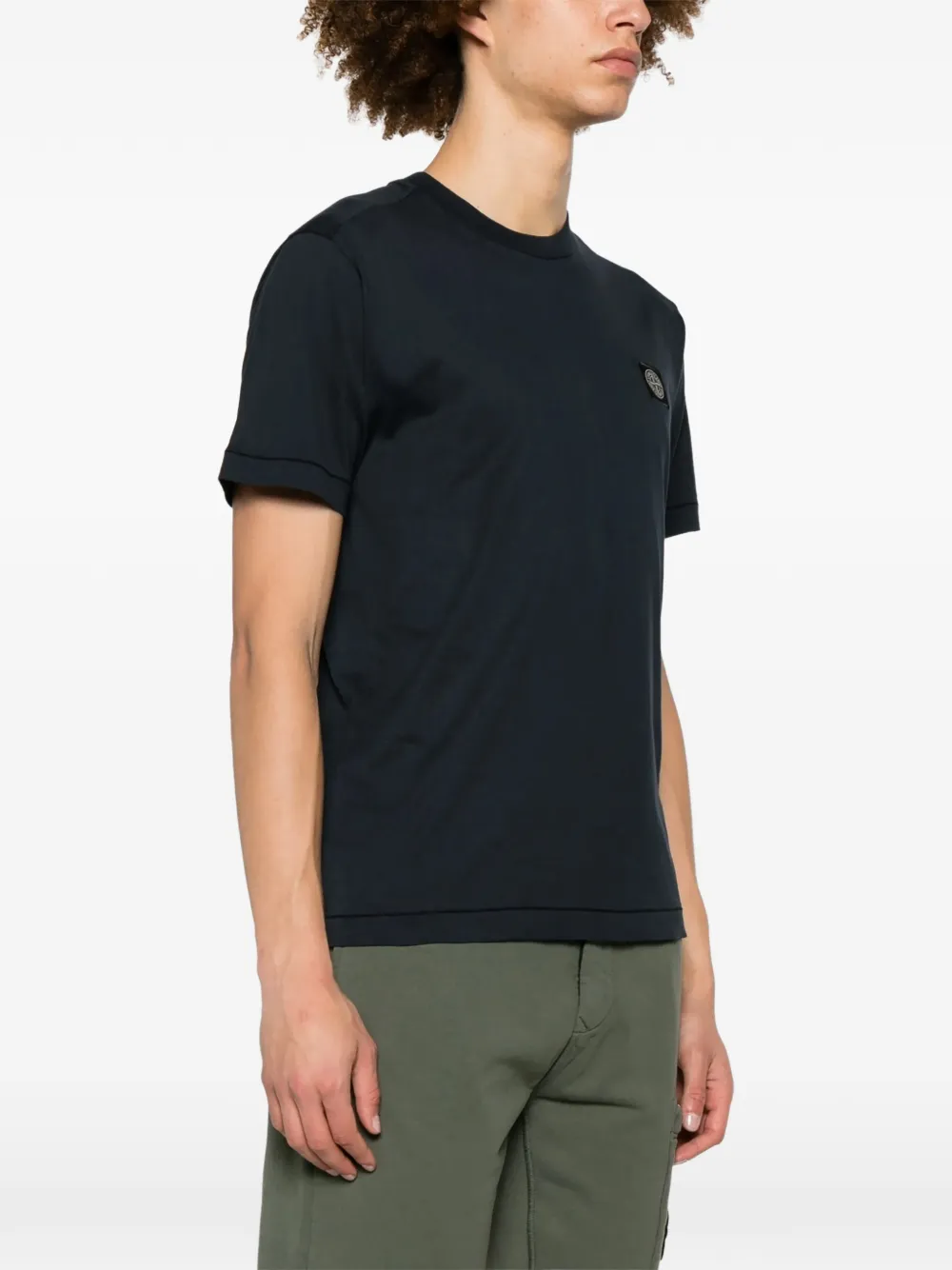 Stone Island 2100027 60 2 cotton jersey T-shirt Blauw