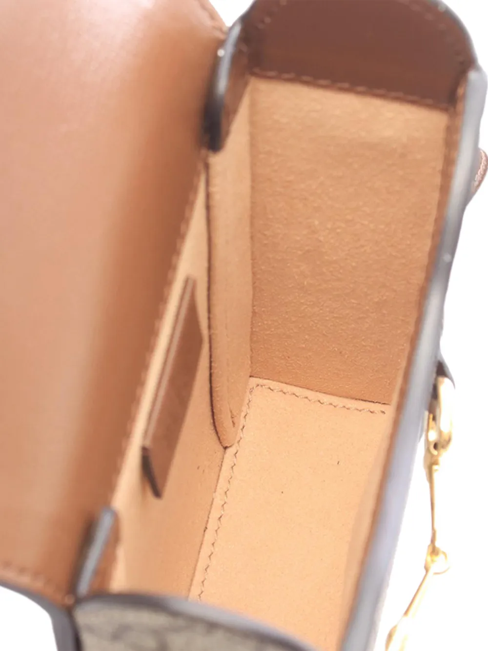 Gucci Pre-Owned 2016-2026 Mini GG Supreme Horsebit 1955 crossbodytas Beige