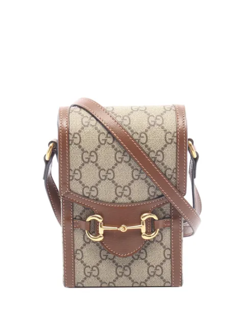 Gucci Pre-Owned 2016-2026 Mini GG Supreme Horsebit 1955 crossbody bag