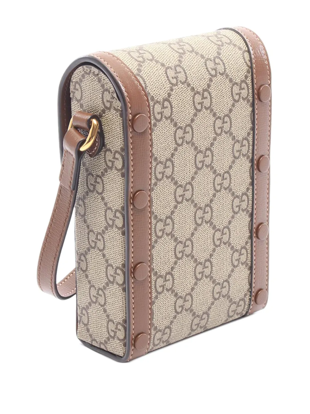 Gucci Pre-Owned 2016-2026 Mini GG Supreme Horsebit 1955 crossbodytas Beige