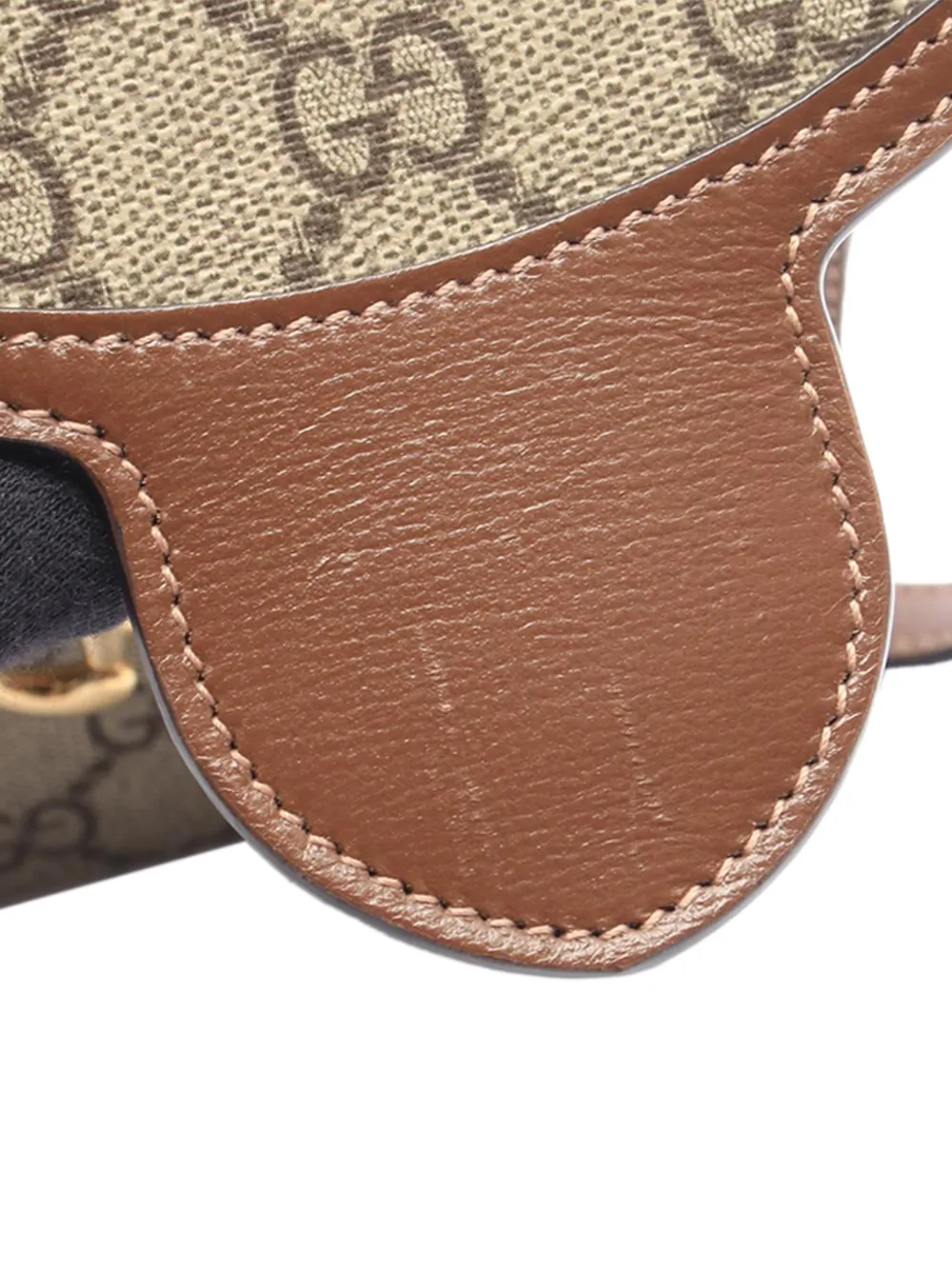 Gucci Pre-Owned 2016-2026 Mini GG Supreme Horsebit 1955 crossbodytas Beige