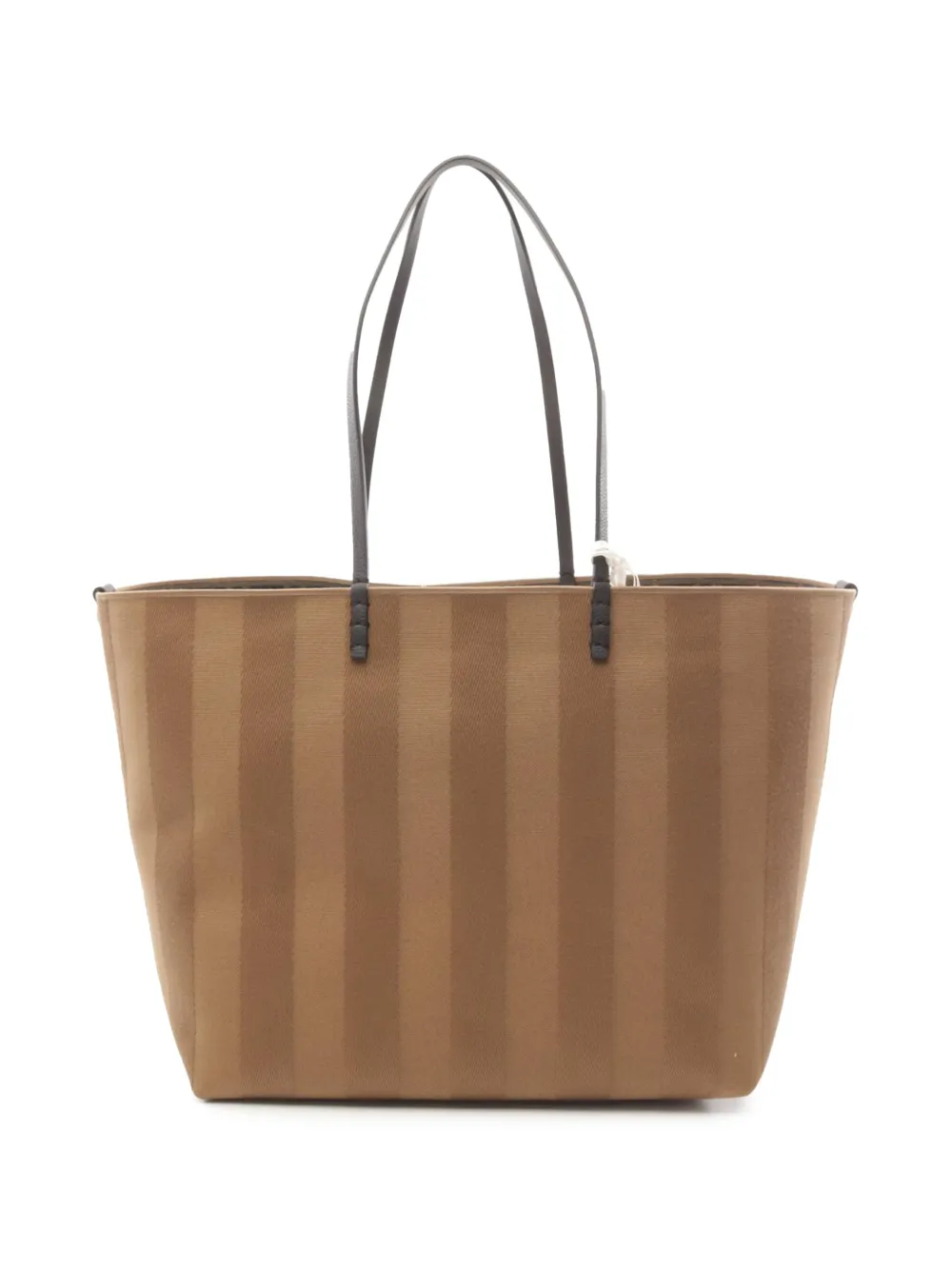 Fendi Pre-Owned 2010-2026 Large Zucca Canvas Pequin Striped Reversible Roll tote bag - Toni neutri