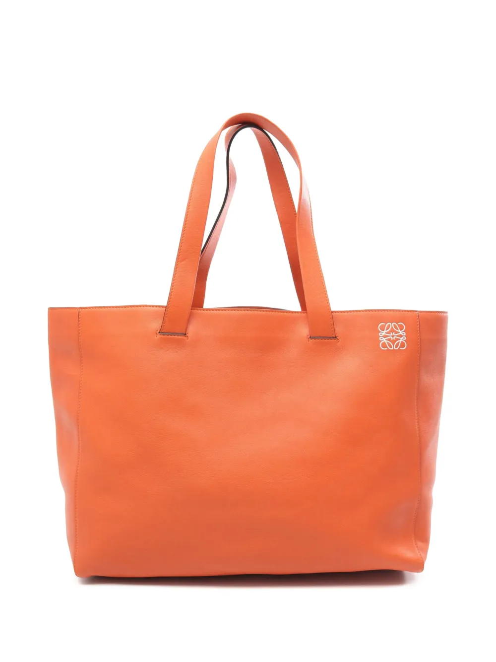 Loewe Pre-Owned 2010-2026 Anagram Leather East West tote bag - Orange