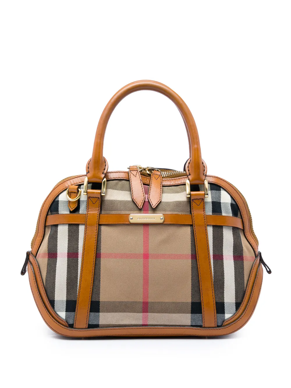 Burberry Pre-Owned Borsa a tracolla Bridle Orchard piccola in tela con motivo House Check e finiture in pelle 2000-2017 - Marrone