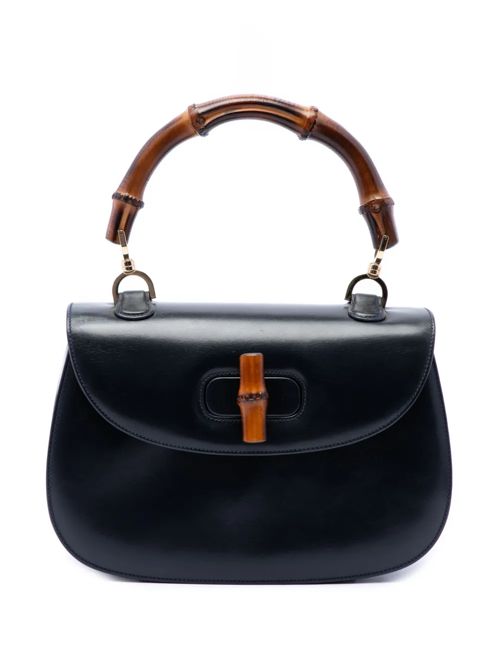 Gucci Pre-Owned 20th Century Calfskin Bamboo Night satchel - Nero