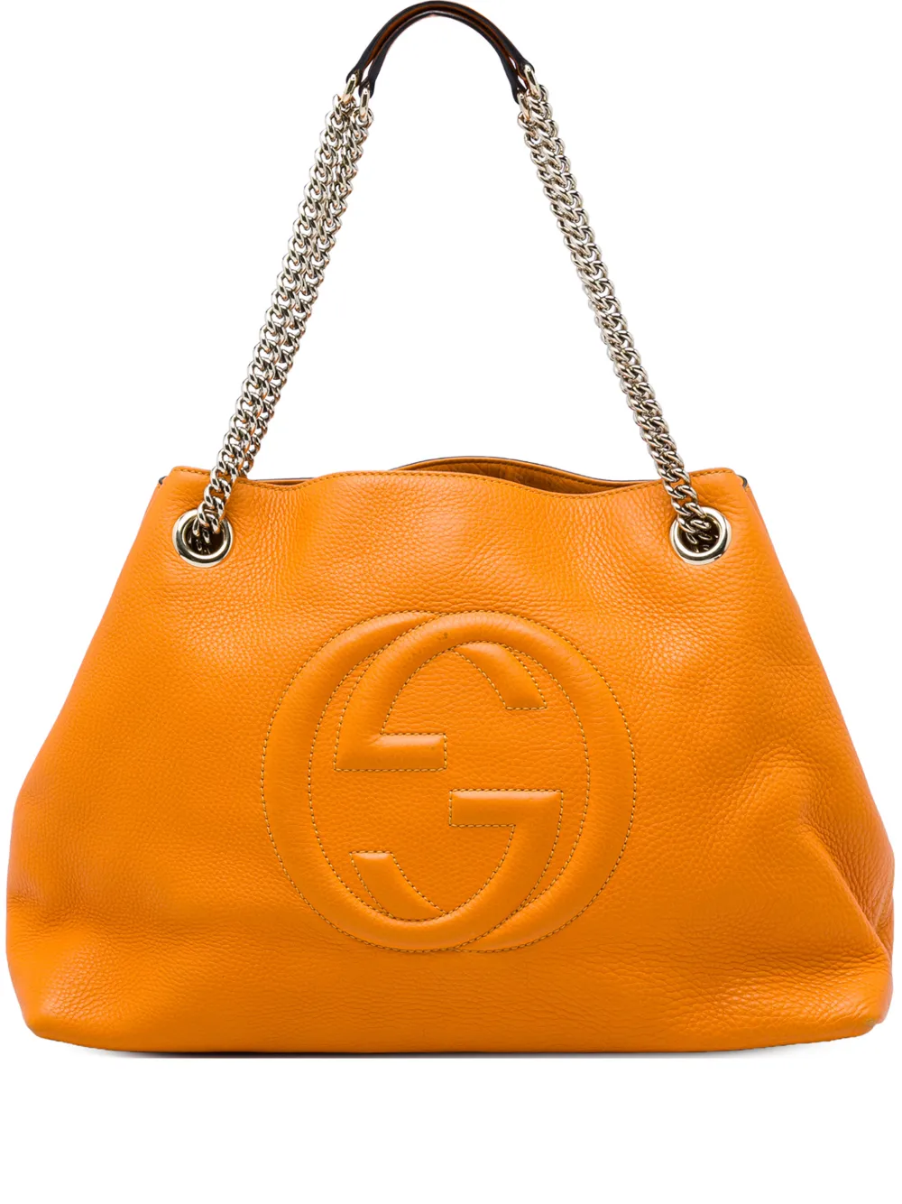 Gucci Pre-Owned 2016-2026 Medium Calfskin Soho Chain tote bag - Arancione
