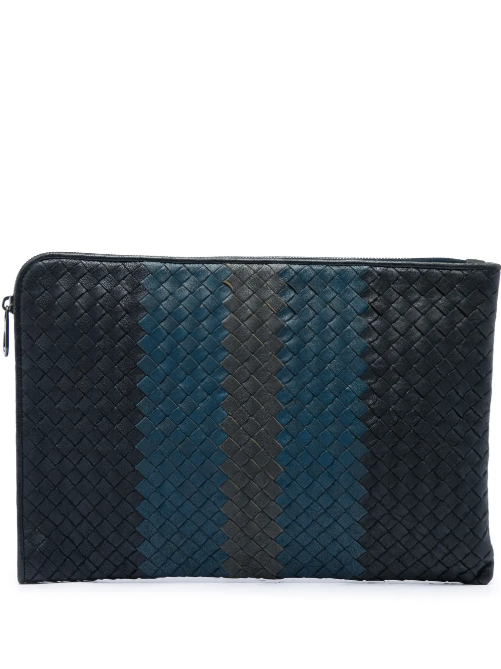 Bottega Veneta Pre-Owned Clutch Intrecciato in nappa tricolore 2012-2026 - Nero