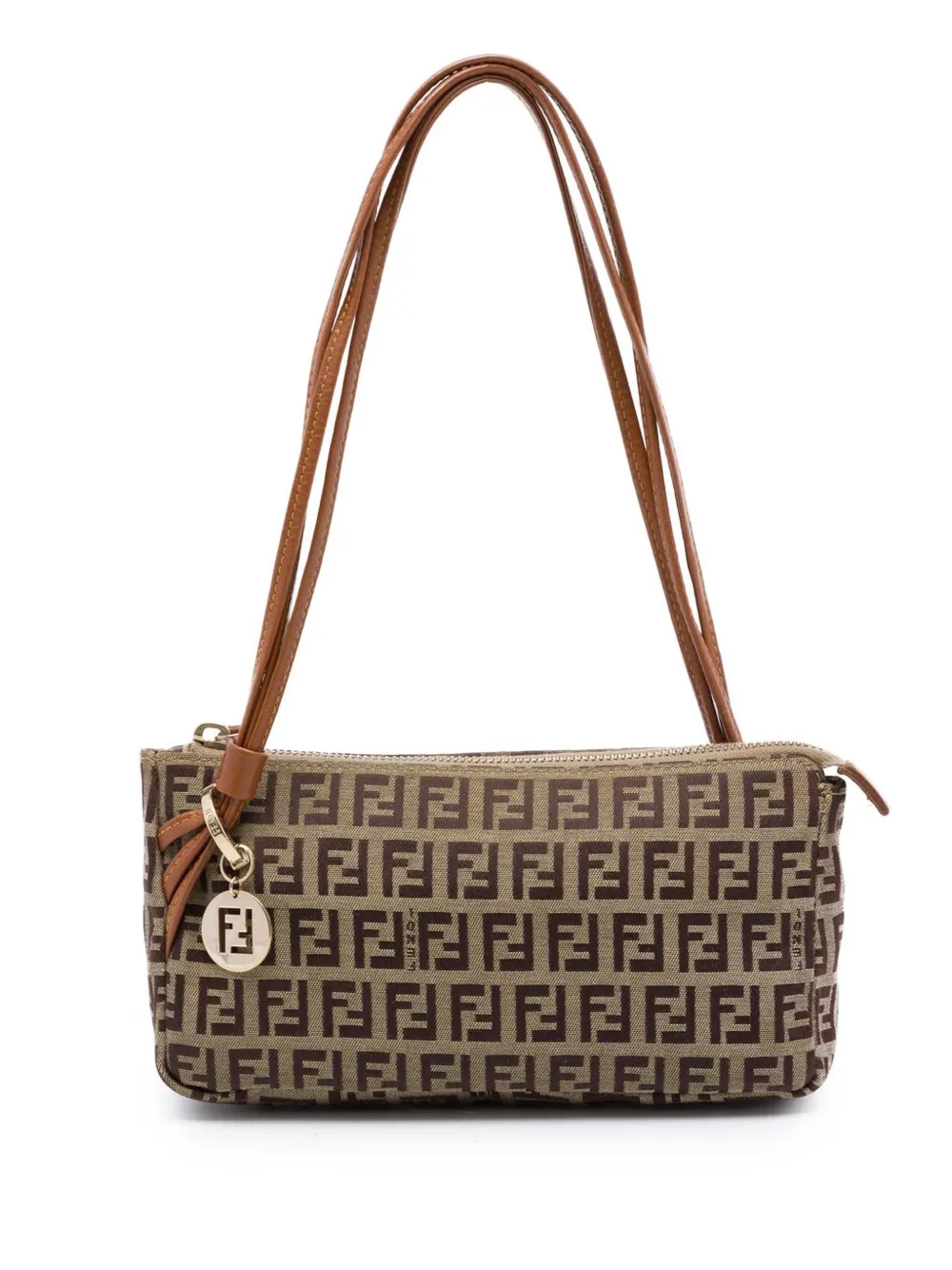 Fendi Pre-Owned 2000-2010 Zucchino Canvas Triple Strap Pochette shoulder bag - Braun