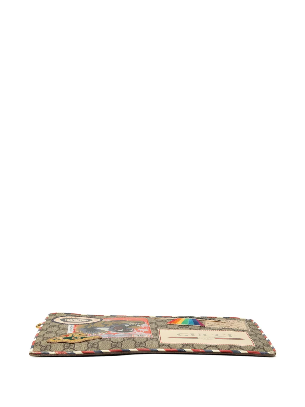 Gucci Pre-Owned 2000-2015 GG Supreme Courrier clutch Beige