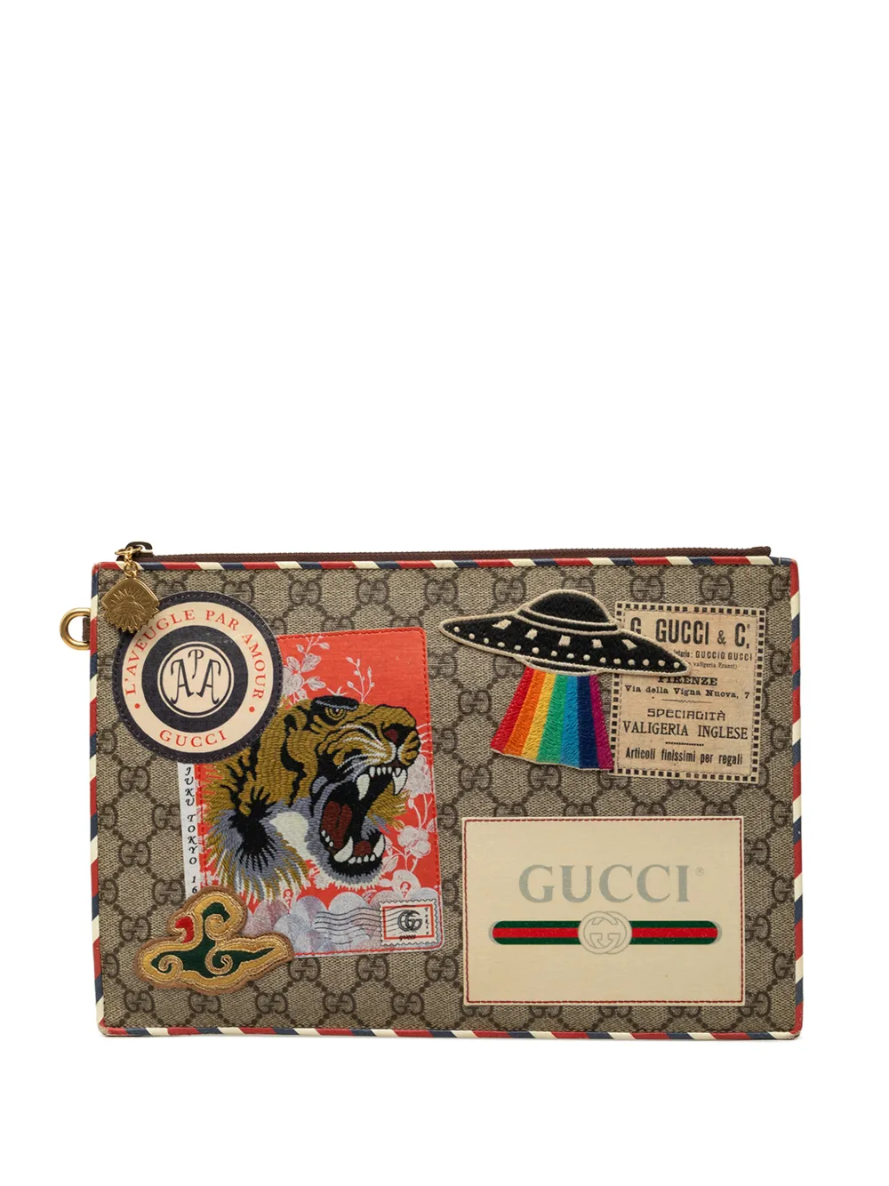 Gucci Pre-Owned 2000-2015 GG Supreme Courrier clutch bag - Toni neutri