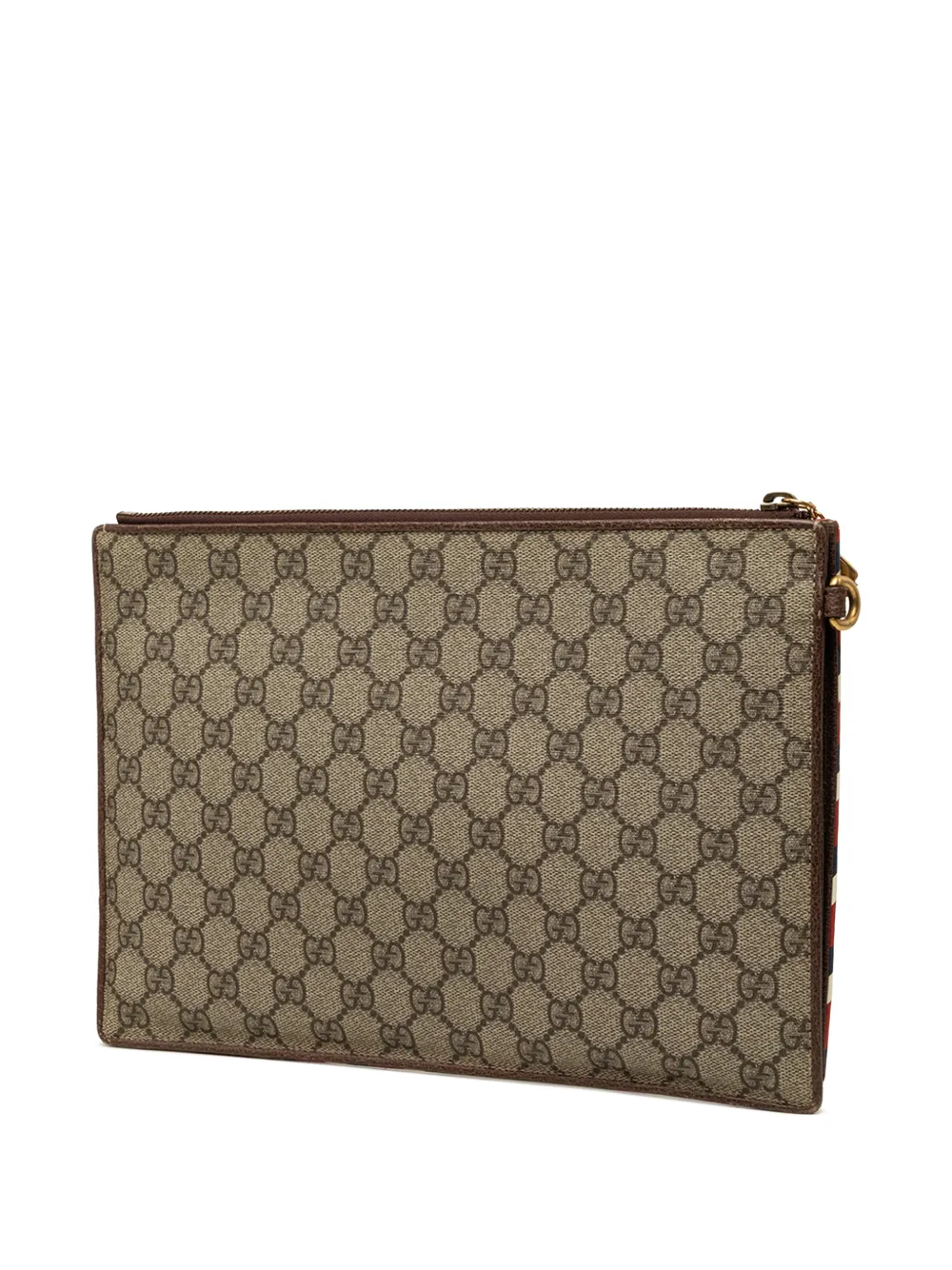 Gucci Pre-Owned 2000-2015 GG Supreme Courrier clutch Beige