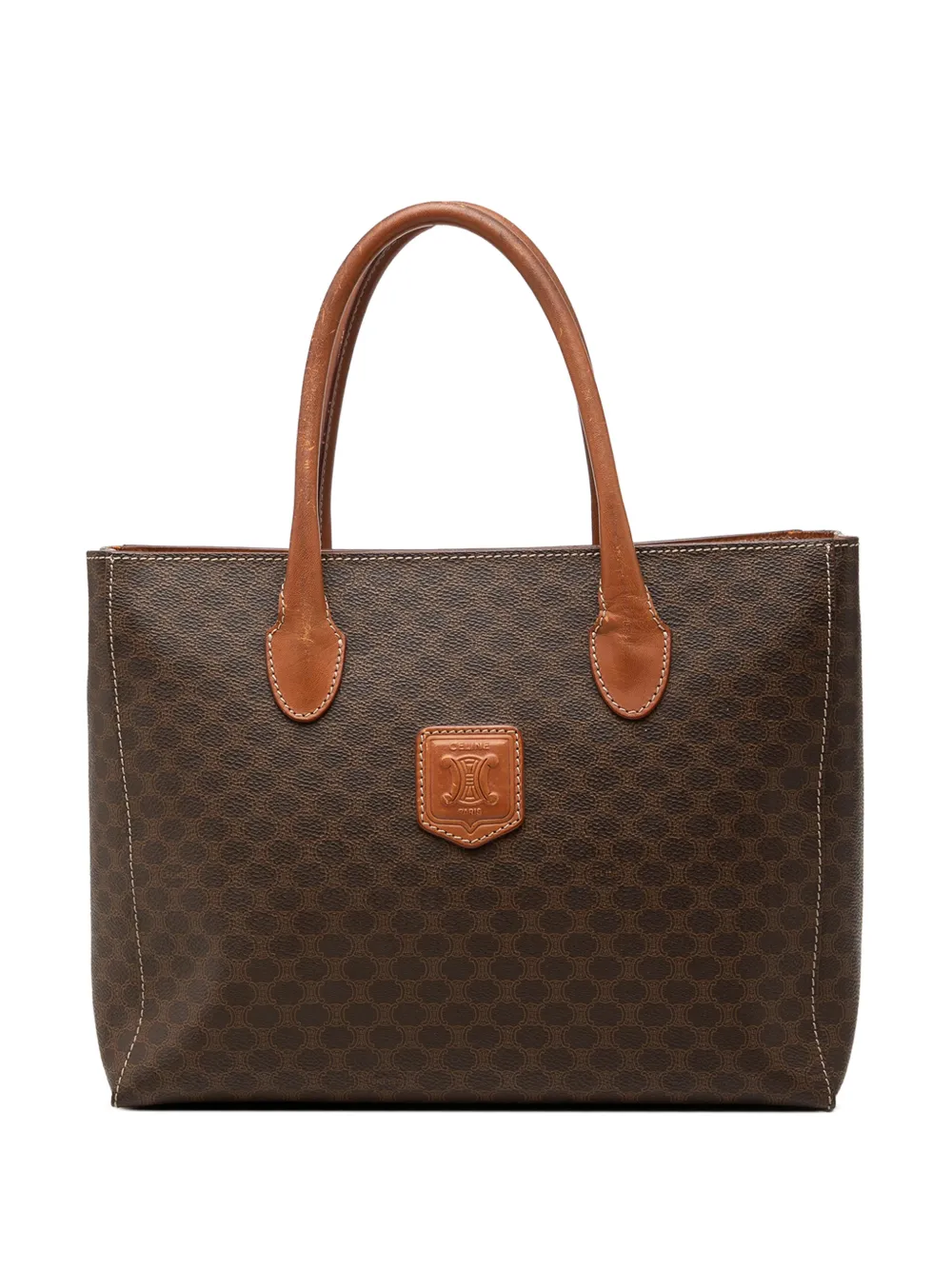 Celine Pre-Owned Borsa tote Macadam in tela cerata 1996 - Marrone