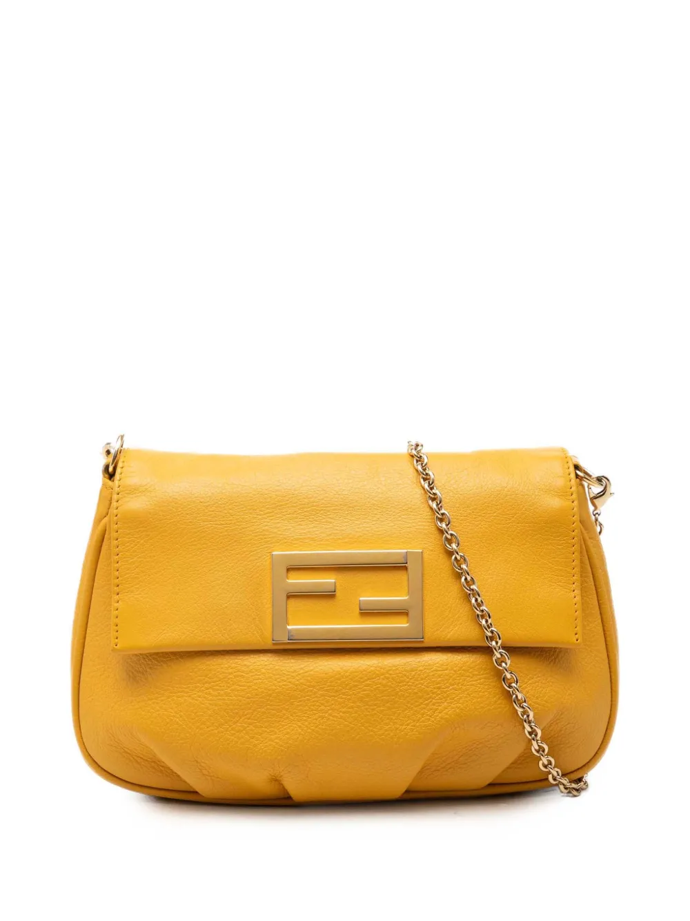 Fendi Pre-Owned 2010-2026 Leather Fendista Pochette crossbody bag - Giallo