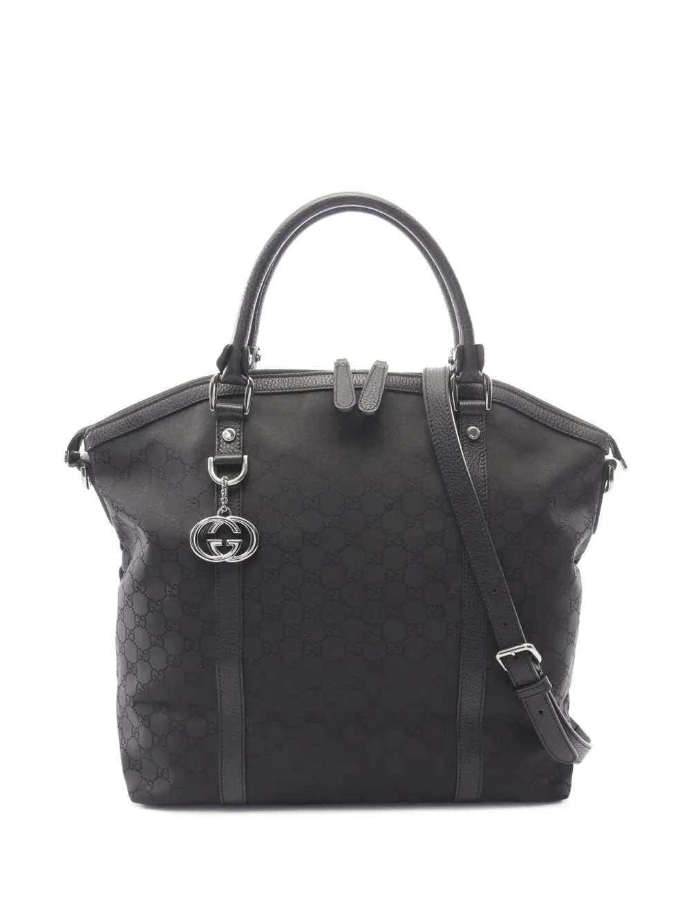 Gucci Pre-Owned 2000-2015 Large GG Canvas Charm Dome satchel - Nero