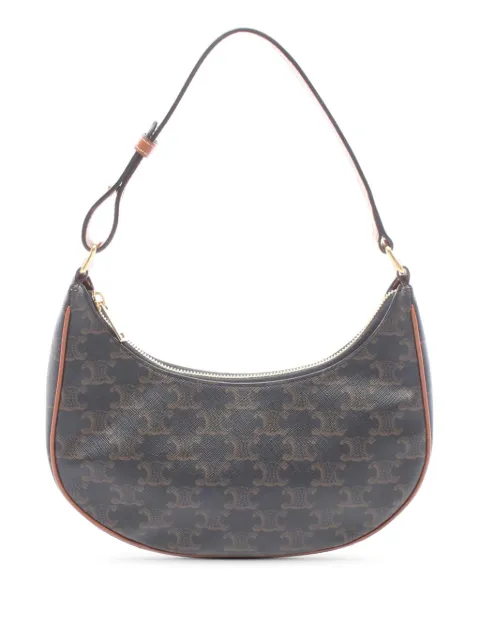 Celine Pre-Owned 2010-2026 ミディアムトリオンフ コーテッドキャンバス アヴァ ショルダーバッグ