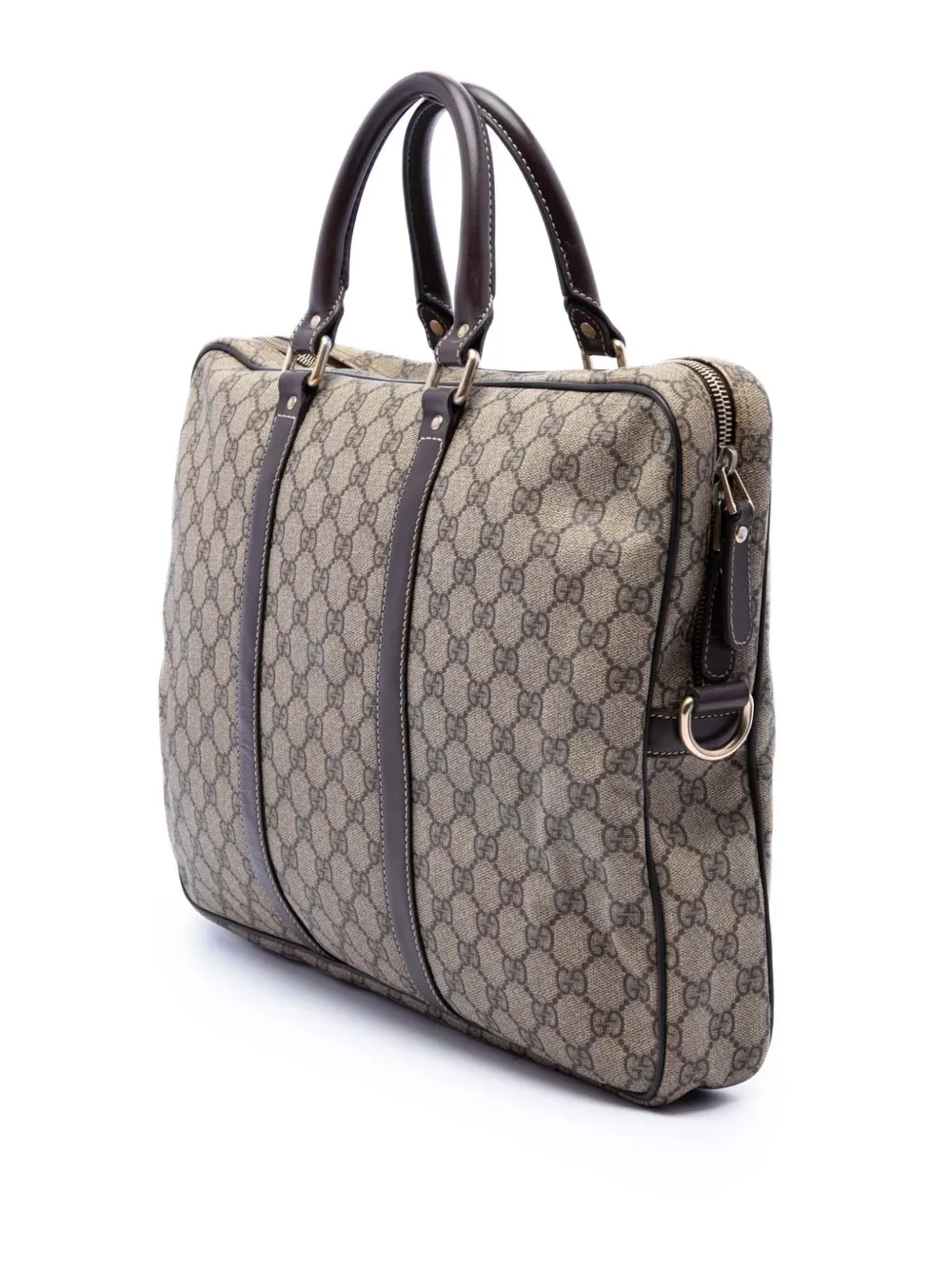 Gucci Pre-Owned 2016-2026 GG Supreme aktetas Beige